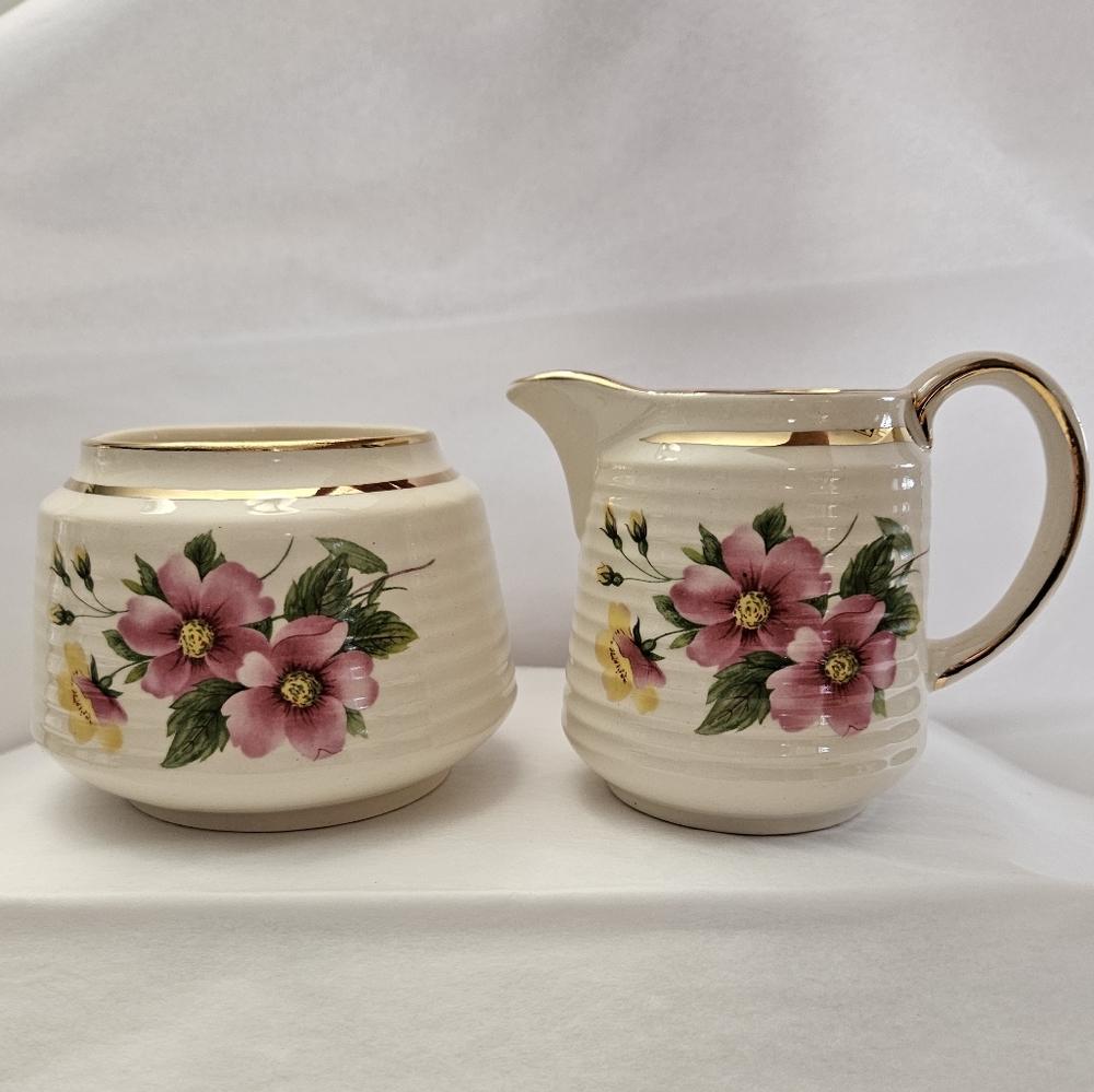 Vintage "Sadler" cream and sugar set.